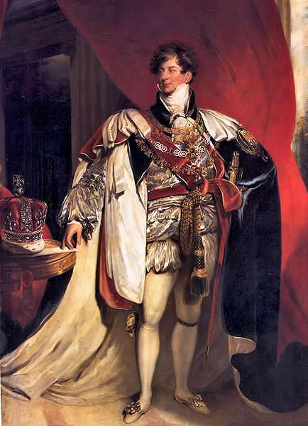 George IV when he was Prince of Wales. When Caroline first met him, she remarked that he was a great deal fatter than she'd been led to believe. (image from Wikimedia Commons)