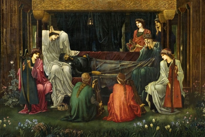Detail from "The Last Sleep of Arthur" by Edward Burne-Jones, 1898 (image from Wikimedia Commons)