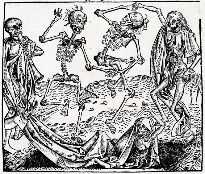 Dance of Death by Michael Wolgemut (1493) Image via Wikimedia Commons