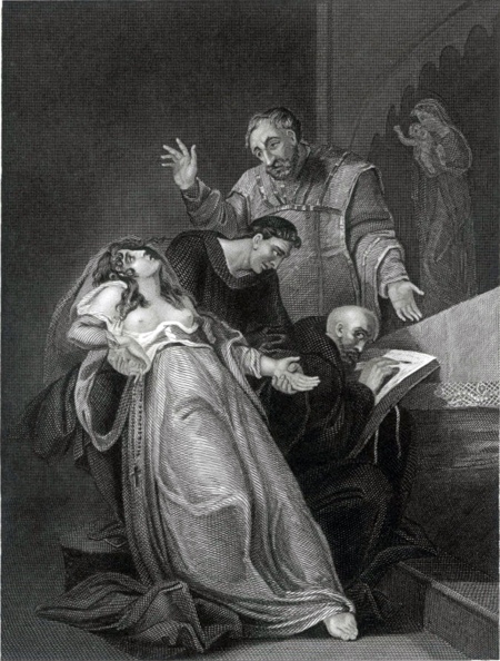 A rather melodramatic 19th Century depiction of Elizabeth Barton (image via Wikimedia Commons)